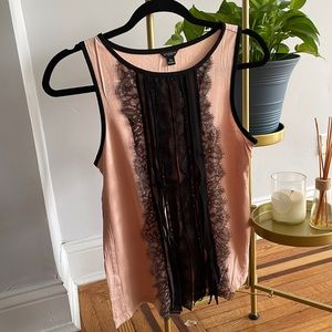Ann Taylor Sleeveless Lace Blouse